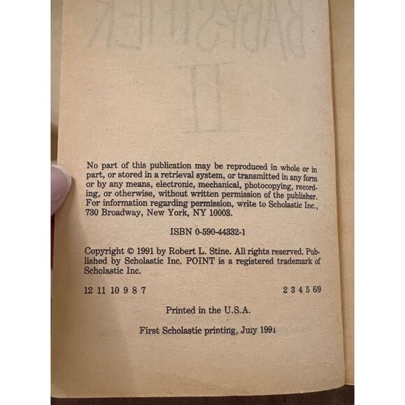 The Babysitter II R.L. Stine Paperback Vintage 1991 Scholastic Pocket Size Book - Picture 7 of 7